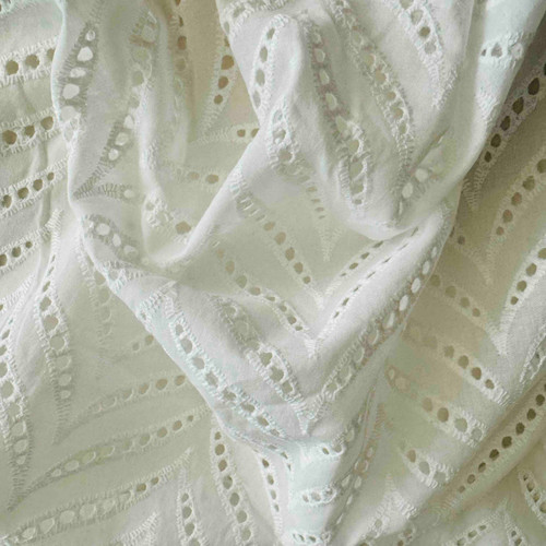 Valkyrie Embroidered White Eyelet (51" wide)