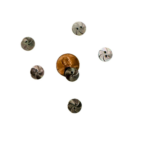 Swirl Smoked Agoya Shell Button - 11 mm (.45")