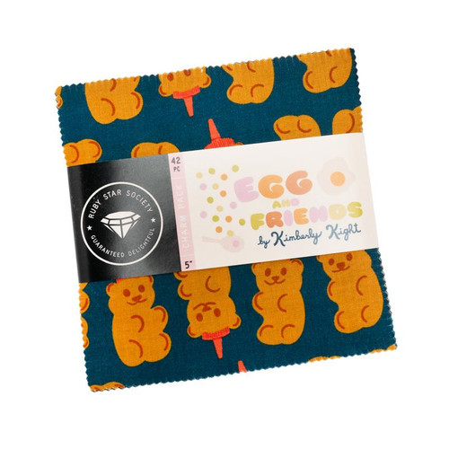  Ruby Star Society: Egg and Friends by Kim Kight - Charm Pack (5" Squares)