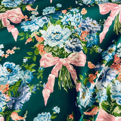 Liberty Fabrics: Bow Bouquet D Tana Lawn®  (Proper Blue Base)