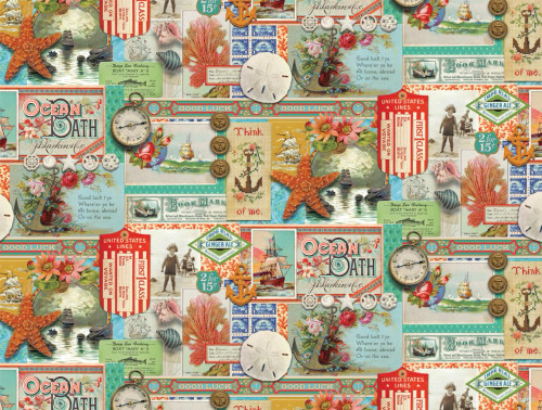 Moda Fabrics: Saltwater by Cathe Holden - All Aboard Patchwork Collage