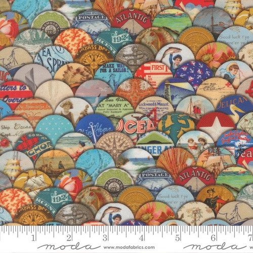 Moda Fabrics: Saltwater by Cathe Holden - Hidden Treasure Patchwork Collage