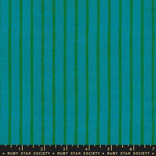 Ruby Star Society: Warp Weft Mystic Fable by Alexia Abegg - Apron Stripe in Turquoise