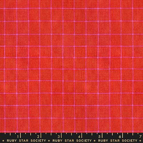 Ruby Star Society: Warp Weft Mystic Fable by Alexia Abegg - Small Windowpane in Red