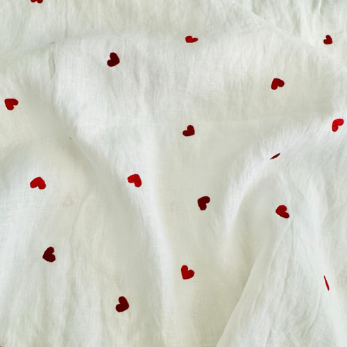 Scattered Hearts (Pure Linen 54" wide)