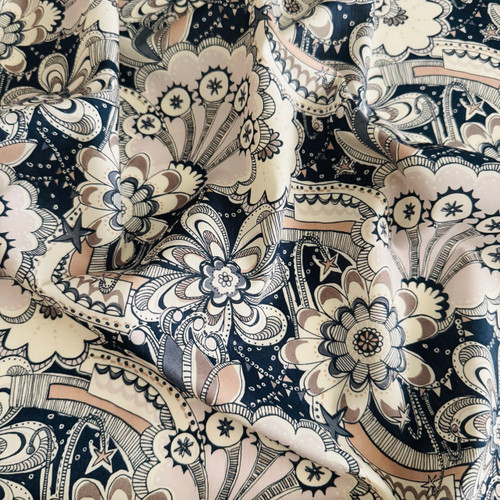 Liberty Fabrics: Firework Garden A (Blush Graphite) Tana Lawn® 