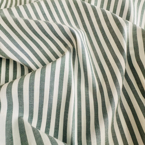 Green  Stripe Linen (Tencel Linen 57" wide)