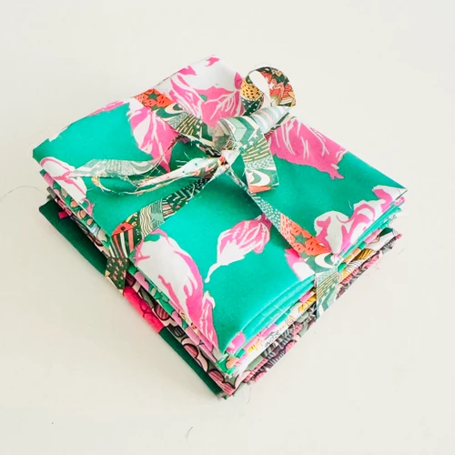 Liberty Fabrics: Studies in Green in Green Pink Tana Lawn® - FQ Bundle (5 pcs)