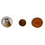 Wise Owl in White Ceramic Button - 1 and 1/16"