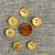 Doily Shell Button in Yellow  - 0.47" (12 mm)