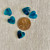 Heart Resin Button in Lapiz Blue - 11 mm (0.43")