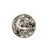 William Morris Monochrome Bird Ceramic Button - 1"