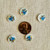 Blue Bouquet Shell Button - 11.5 mm (0.45")