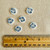 4 Small Hearts Round Ceramic Button - 16 mm (0.62")