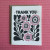 Lucky Bee Press: Thank You Black Pink Flowers Letterpress Card