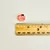 Apple Grid in Red Ceramic Button - 0.7"