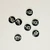 Giselle Flower on Black Shell Button (11.5 mm or 0.45")