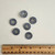 Dancing Blue Florals Shell Button - 20 mm (0.78")