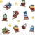 Thomas and Friends: All Aboard - Main in White - 3/4 yards
