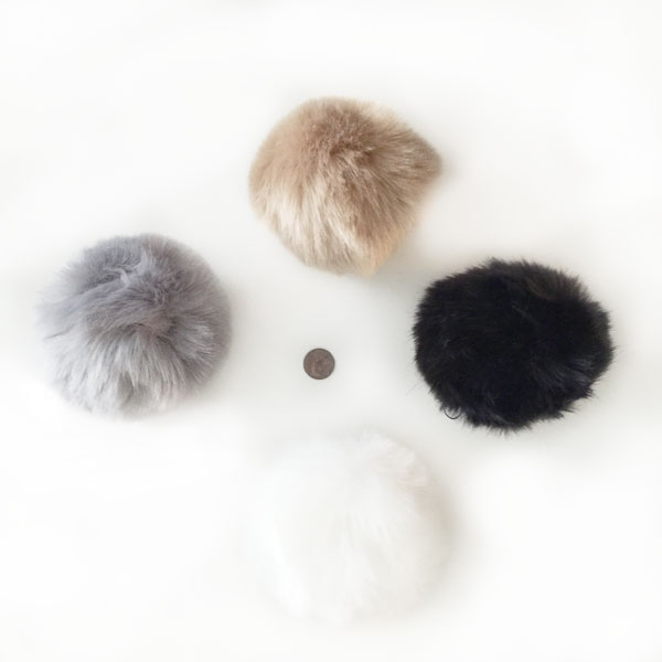 Faux Fur Pom Pom (Various Colors & Sizes) - Jones & Vandermeer