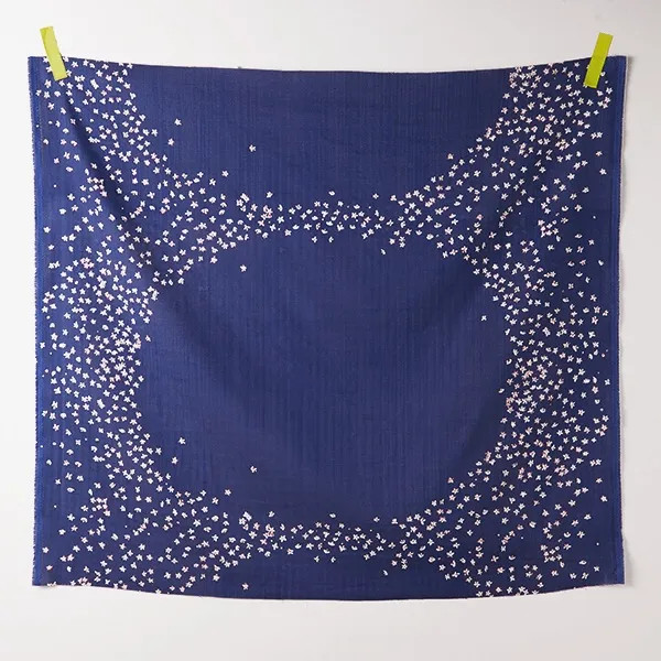 Nani Iro: Edelweiss 1D (Blue) - Organic Cotton Double Gauze