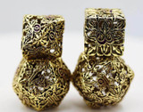 Foam Brain Games Fleur de Lis Gilded Amethyst Hollow RPG Metal Dice Set