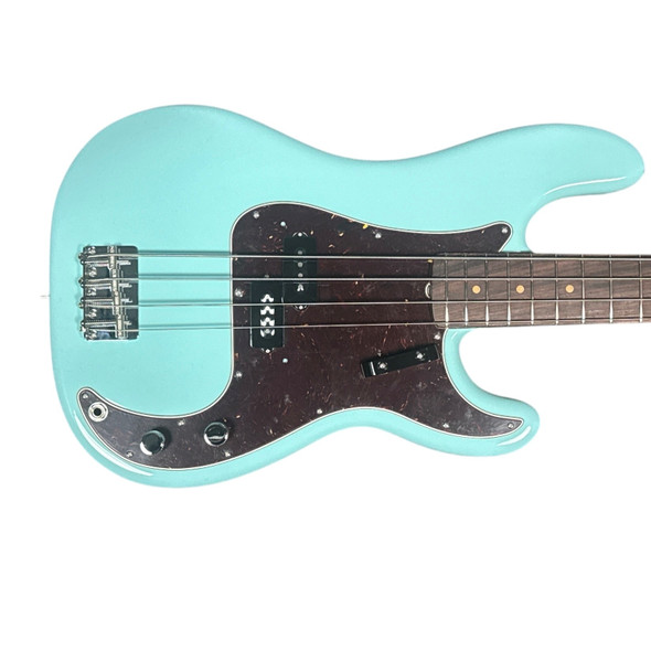 Fender AM. Vintage II 60's Precision Bass, Daphne Blue 4 String Bass At Bass Central