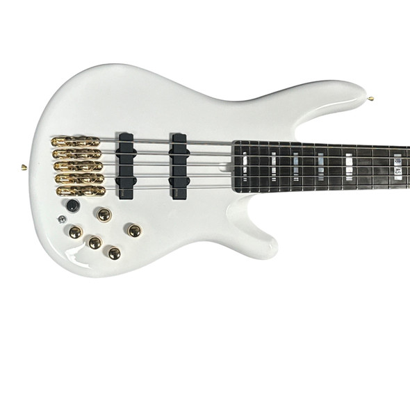 Yamaha Nathan East Signature 5, White / Ebony 5 String Bass At Bass Central