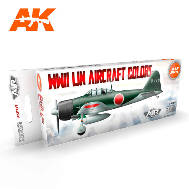 AK Interactive WW2 IJN Aircraft Colors Set AK 3G 11737 AK Interactive WW2 IJN Aircraft Colors Set AK 3G 11737