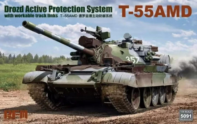 Rye Field Model 1/35 T-55AMD w/ Workable Tracks 5091