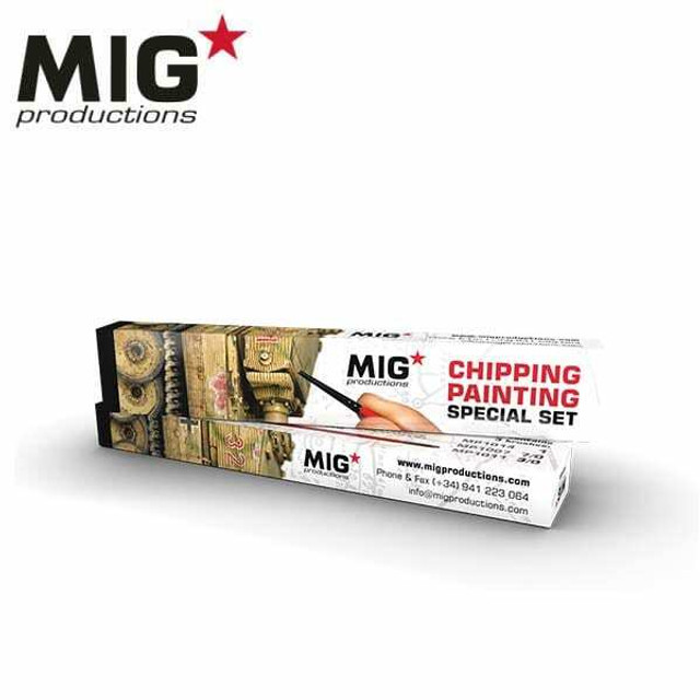 AK Interactive MIG Marta Kolinsky Modeling Brushes - Chipping Painting Special Set AK Interactive MIG Marta Kolinsky Modeling Brushes - Chipping Painting Special Set