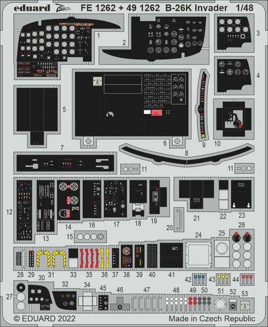 Eduard 1/48 B-26K Invader Color Details for ICM Kit 491262