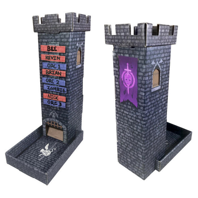 Role 4 Initiative Dark Castle Dice Tower with Magnetic Turn Tracker Dark Gray