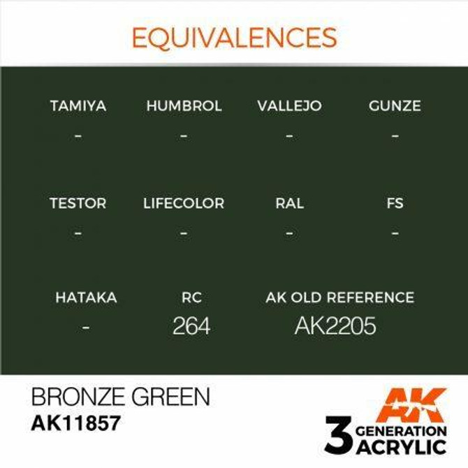 AK Interactive 3G Acrylic Bronze Green AK11857