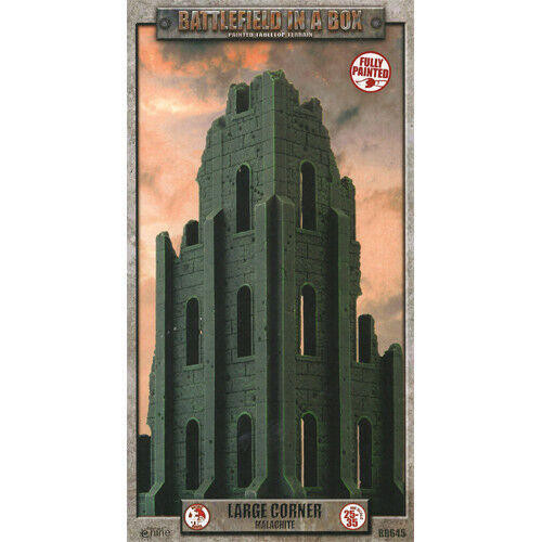 Gale Force Nine Gothic Battlefields: Large Corner Ruin - Malachite (x1)