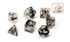 Sirius Dice RPG Dice Set 7 Black Cloud Transparent Resin