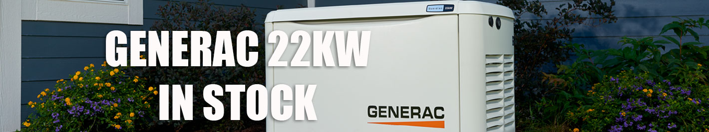 In Stock - Generac 22kW 7043 Generator with 200-Amp Whole House Automatic Transfer Switch