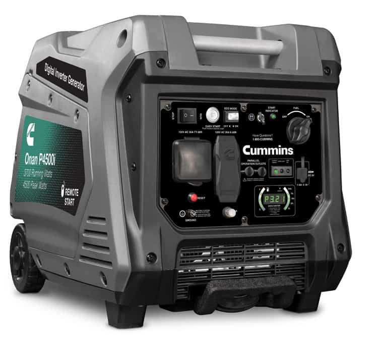 Cummins Onan P4500i Inverter Generator—Whisper Quiet—3700 Running Watts—Remote Start Fob included.