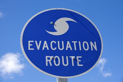 evacuation route sign