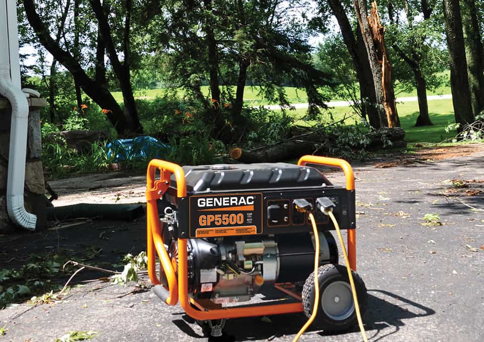 Generac GP5500 Portable Generator Supplying Power During and Outage