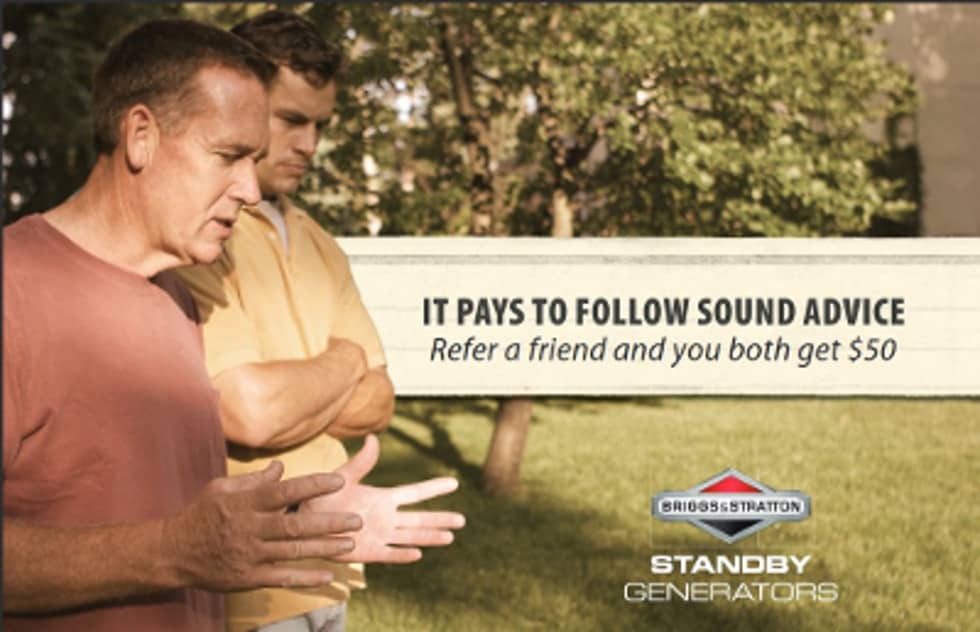 It Pays to Follow Sound Advice. Refer a Friend and You both Get $50.00