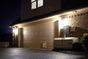 A Home Powered by a Champion Standby Generatir During a Power Outage