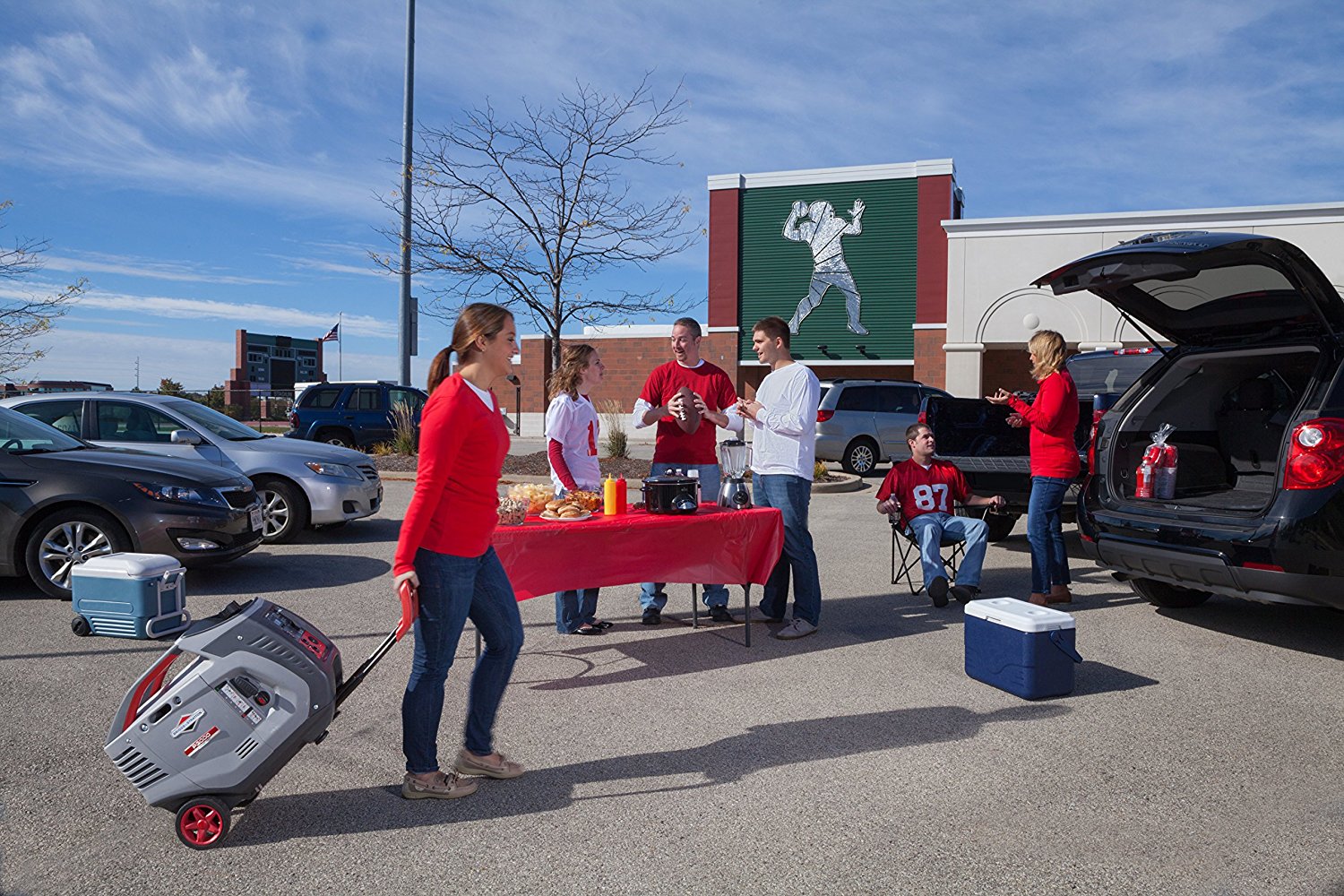 Tailgate Generator at a College Football Game tailgate party