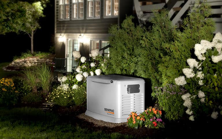 Generac Standby Generator Providing Power during a Power Outage