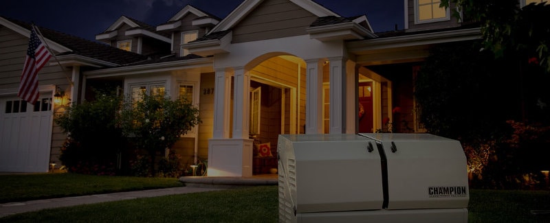 Champion Home Standby Generator Outside Large Home