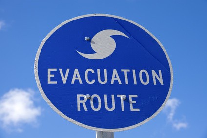 Sign Indicating Hurricane Evacuation Route