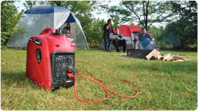 Family Camping with Powermate PM2200i Portable Inverter Generator