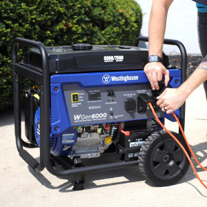 Connecting Extension Cords to the Westinghouse WGen 6000 Electric Start Portable Generator