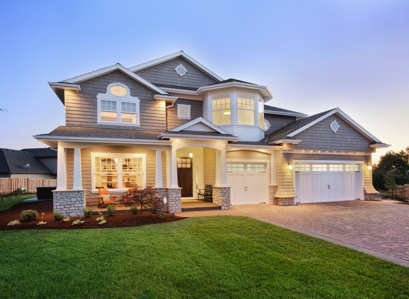 A large residential home operating on generator power during an outage.