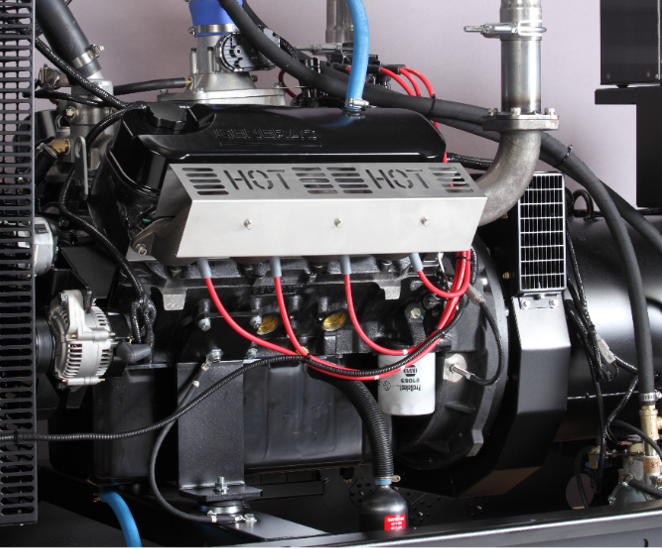 The New Generac Protector Series 9.0 Liter Engine with Turbo Charger and After Cooler